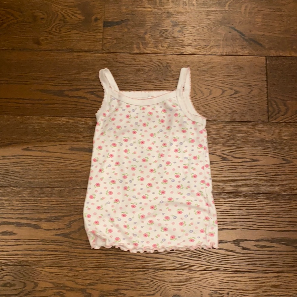 Floral spaghetti strap tops for girls